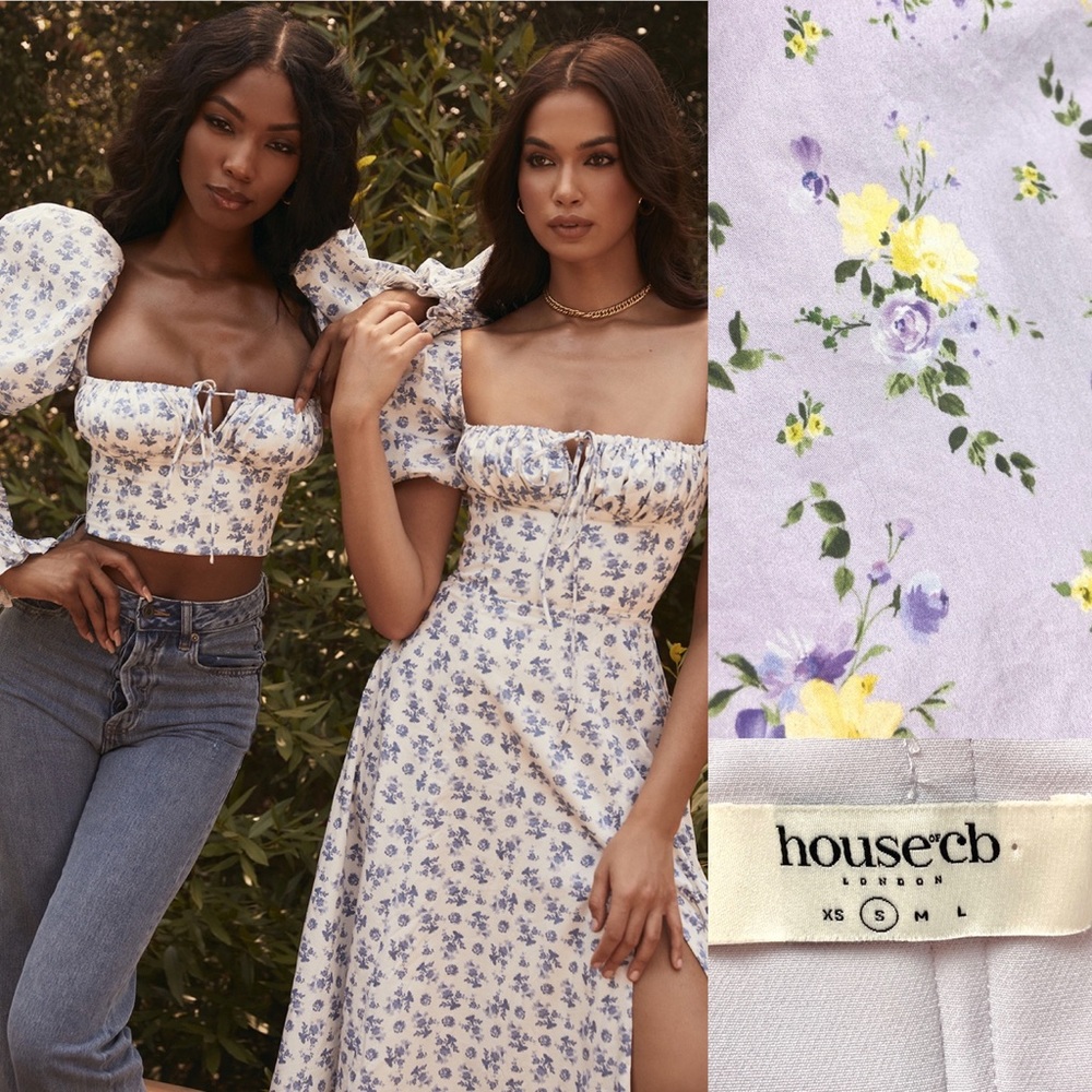 💔SOLD $119 House of CB Millicent Lilac Cropped Top - Picture 2 of 12
